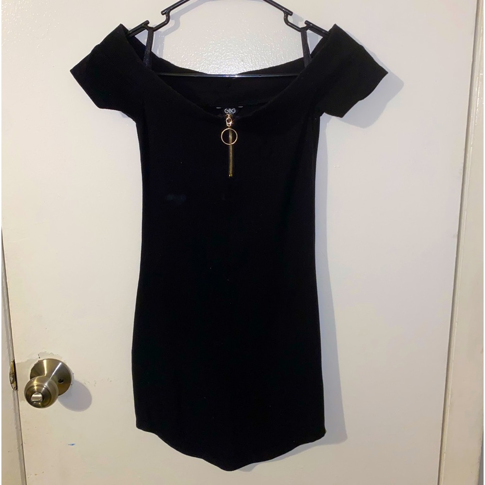 Guess black mini dress